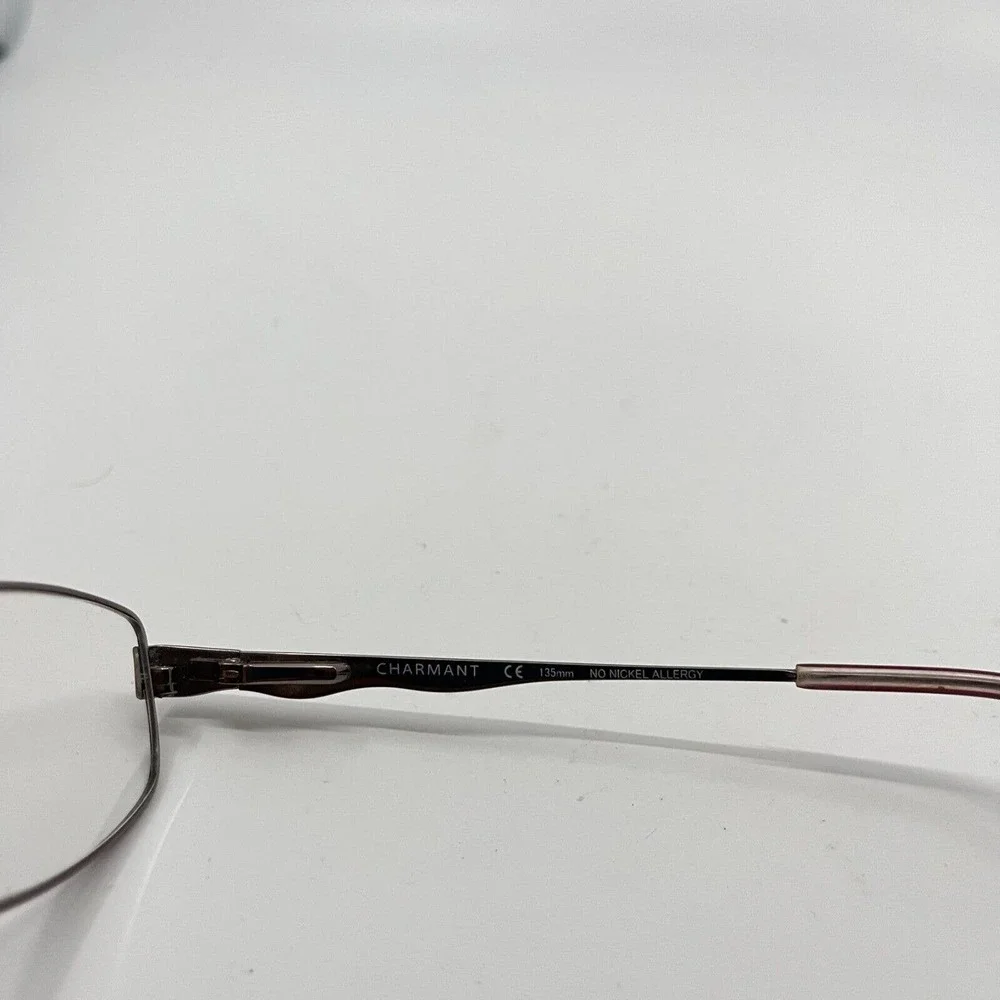 Charmant CH10885 PK silver Womens‎ Rectangle Full Rim Eyeglasses 51-17-135 H7330